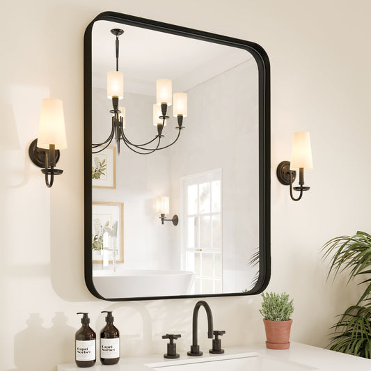 Elegantsy 24x32 Black Bathroom Mirror